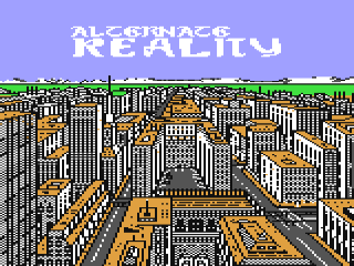 Alternate Reality the City title screen for Commodore 64